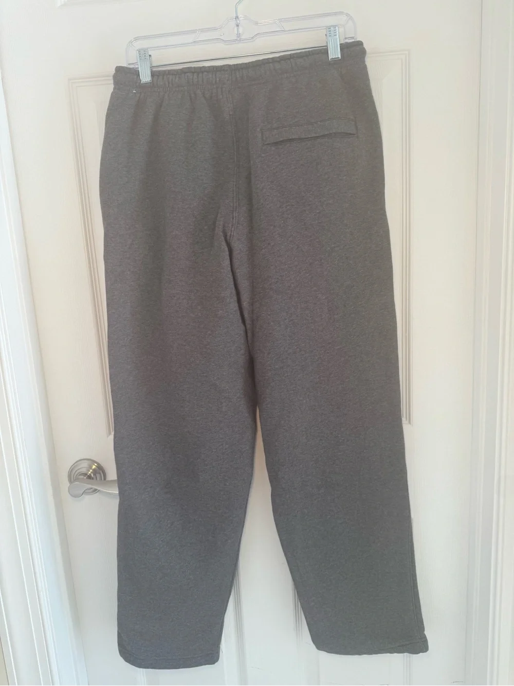 Nike Men’s Charcoal Gray Fleece Open Hem Sweatpants Size M
